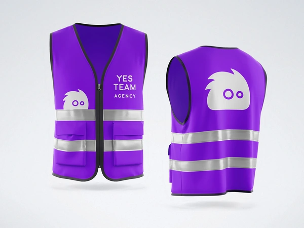 YES TEAM reflective vests with the Yesser characters