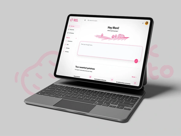 SparkPotato dashboard on a tablet